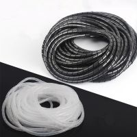 Cable Winder Black Feet Spiral Wire Organizer Wrap Tube Flexible Manage Cord for PC Computer Home Hiding Cable 8-30MM Cable Management