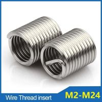 2-50pcs M2 M2.5 M3 M4 M5 M6 M8 M10 M12-M24 304 Stainless Steel Helicoil Thread Repair Insert Coiled Wire Helical Screw Sleeve Nails Screws Fasteners