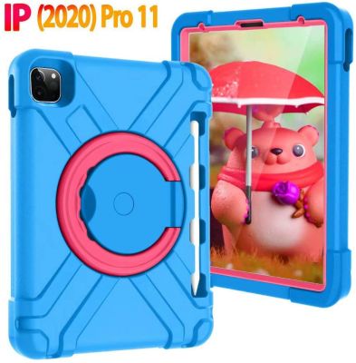 IPad Pro 11 นิ้ว 2020 เด็กกรณีที่มีน้ำหนักเบากันกระแทกเด็กที่เป็นมิตรปลอดสารพิษ EVA ยืนคลุมด้วยผู้ถือดินสอแปลงจับกรณีสำหรับ iPad Pro 11 นิ้วรุ่นที่
