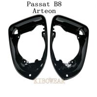 Glossy Shinny Black Side Mirror Housing Frame Trim for VW Passat B8 Arteon B7 CC holder Jetta glass surround replace 2016 2020