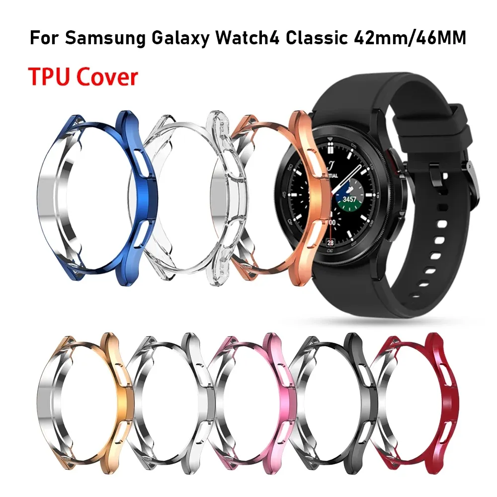 Vỏ cho đồng hồ thông minh Samsung Galaxy Watch 4 Classic 42MM 46mm Vỏ bảo  vệ TPU Silicone Bảo vệ Vỏ đồng hồ Phụ kiện