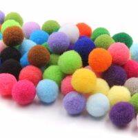 100-500Pcs ที่มีสีสัน Pompom Ball Fur Ball Plush ผสมสีสร้างสรรค์เด็กทำด้วยมือวัสดุโฟม Glitter Ball DIY หัตถกรรม