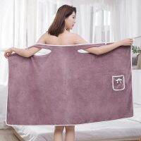 【CC】™  Thick Wearable Microfiber Bathrobe Female Adult Soft Bathing Skirt Textile Sauna Shower