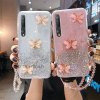 [2023สุดฮอต] เคสโทรศัพท์สายคล้องข้อมือกลิตเตอร์ผีเสื้อสำหรับ A52 A17 Oppo A9 A5 A53S A53 2020ค้นหา X2 X5 X3 Neo Reno 2Z 3 4 5 6 7 8 Lite Pro