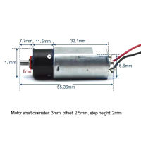 มอเตอร์ตัวลดชุดเฟืองเพลนเน็ตทารีขนาดเล็ก180 DC 3V 1300รอบต่อนาที165mA ความเร็วสูงเงียบแรงบิดสูง1:6ลดขนาดเล็ก