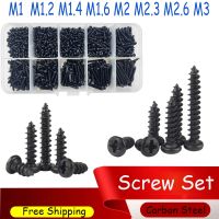 200-1000pcs Screws M1 M1.2 M1.4 M1.6 M1.8 M2 M2.3 M2.6 M3 Bolt Screw Set Fasteners Plasterboard For Wall Self Tapping Screws