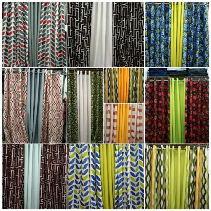 Ring curtains. 7 feet. 8 ring holes. Katrina and Cretona fabrics