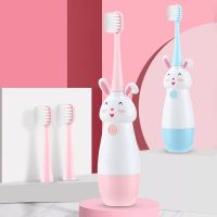 ▤ New Smart Electric Toothbrush Household Children Rotating Cute Bunny Cartoon Kids Portable Sonic Non-Slip Soft Fur Toothbrush