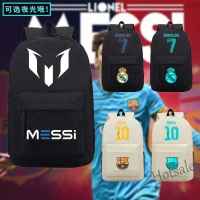 【hot sale】☇ﺴ☾ C16 Football World Cup Fans Luminous Backpack Massey C Luo Backpack Same Schoolbag UEFA Champions League Backpack Male Fans Student Backpack