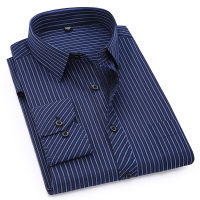 【YY】Plus Large Size 8XL 7XL 6XL 5XL 4XL Slim Fit Mens Business Casual Long Sleeved Shirt Classic Striped Male Social Dress Shirts