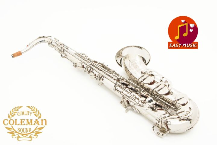 แซกโซโฟน-saxophone-tenor-coleman-clc-553t-nickel-plated