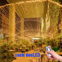 Christmas lights outdoor led string 100M Decorative lamps fairy lights holiday lights lighting tree garland