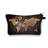 World Map Effie Tower Cosmetic Case Fashion Women Makeup Bags Ladies Travel Storage Bag Girls Cosmetic Case Organizers