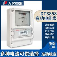 Peoples Electrical Appliance Group DTS858 high-precision factory three-phase electronic active energy meter fire meter four-wire relay