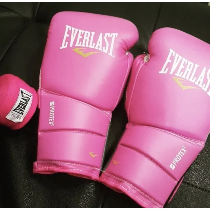 Everlast PINK Protex2 Training Boxing Gloves (12oz 14oz) Lazada PH