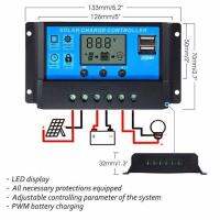 คอนโทรลเลอร์ 20A Solar Charge Controller แผงควบคุมพลังงานแสงอาทิตย์แบบ PWM