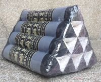 หมอนสามเหลี่ยมผ้าขิดโบราณ นุ่น100% 13x8 นิ้ว THAI TRIANGLE COTTON CUSHION KAPOK100% FILLED