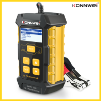 KONNWEI KW510 12V รถเครื่องทดสอบแบตเตอรี่5A ตะกั่วกรดเครื่องชาร์จแบตเตอรี่ Maintainer จระเข้คลิปแหวน Fast ชาร์จหลายภาษา (EU Plug)