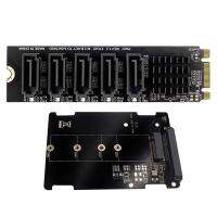 M.2 SATA to SATA 3 5 Port +M.2 NGFF Single Power Supply Bare Board Conversion to SATA 2.5-Port Sata Expansion Card