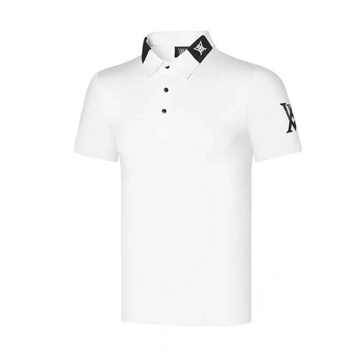 callaway1-castelbajac-odyssey-mizuno-pearly-gates-scotty-cameron1-malbon-๑-new-black-and-white-golf-mens-outdoor-sports-casual-breathable-quick-drying-perspiration-short-sleeved-t-shirt-polo-shirt-top