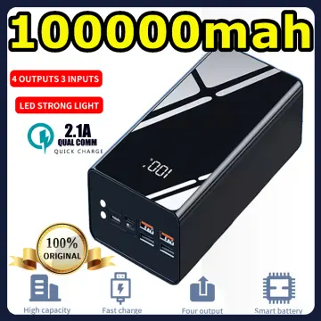 4 USB Output 100000mAh Power Bank Original Large Capacity 2.1A Fast  Charging buy1 free3