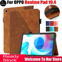 สำหรับ Realme Pad 10.4เคสแท็บเล็ต OPPO RealmePad 10.4นิ้ว2021แฟชั่น3D สไตล์เพชรผิวรู้สึกหนัง PU เคสมีฝาปิดตั้งได้ช่องเสียบการ์ด RMP2102 RMP2103