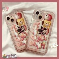 เคสโทรศัพท์มือถือลาย Kuromi Sanrioed น่ารักลาย Hello Kittys เคสโทรศัพท์เคสโทรศัพท์ Iphone 12 13 14 Pro Max สวยงาม Pom Pom Purin