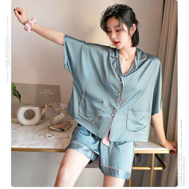 Youhottest High Quality Gold Silk Pajamas Women Sleepwear Lazada PH