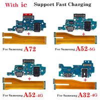 สําหรับ Samsung Galaxy A32 A52 A72 4G 5G Dock Connector Micro USB Charger พอร์ตชาร์จ + เมนบอร์ดหลัก Mother Board Flex Cable