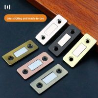 【hot】 Ultra-thin Cabinet Catches Door Stops Doors Closer with Screw for Closet Cupboard Fittings Hardware