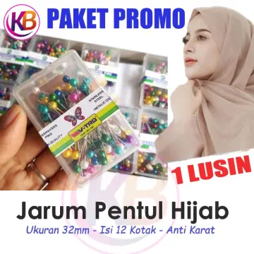 Jarum Pentul Hijab Jarum Pentol Jilbab 1 Box