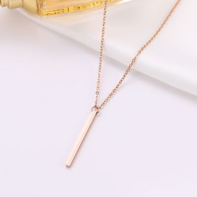 CACANA Stainless Steel Necklace For Women Lover 39;s Simple Classic Fashion Stick Pendant Best Necklaces Engagement Jewelry