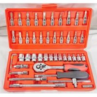 TH ชุด เครื่องมือ ชุดบล็อก เอนกประสงค์ EURO KINGTOOL 1/4[ ยูโร คิงทูลล์ ] 46 ชิ้น Pcs. เครื่องมือวัสดุและอุปกรณ์งานช่าง ชุดเครื่องมือช่างอเนกประสงค์