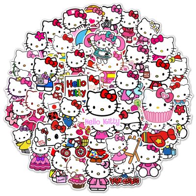 【LZ】 50PCS Cute Anime Hello Kitty Stickers Kids Toy DIY Diary Suitcase Scrapbook Phone Laptop Bike Kawaii Cat Sticker Decals