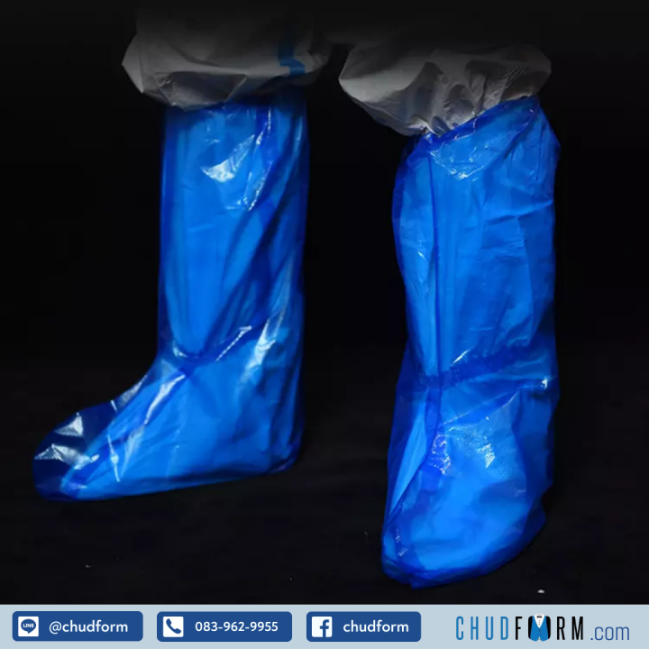 leg-cover-ถุงคลุมเท้า-พลาสติก-pe-สีฟ้า