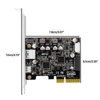 2พอร์ต PCI-E USB Riser การ์ด PCIe Converter PCI-E To USB 3.2 Gen 2การ์ดเอ็กซ์แพนชัน PCI-Express สล็อต4X สำหรับ Windows 810 P9JB