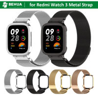 สายรัดกรอบโลหะ Milanese สำหรับ Redmi watch 3 สายรัดข้อมือตาข่ายสแตนเลส