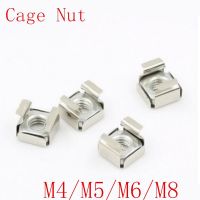 (LONG FA hardware)10ชิ้น/ล็อต M4 M5 M6 M8เหล็กสังกะสีลอย Nut Cassette ยืดหยุ่น Enclosure Card Cage Nuts