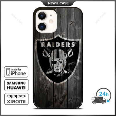 Oakland Riders Wood Phone Case for iPhone 14 Pro Max / iPhone 13 Pro Max / iPhone 12 Pro Max / XS Max / Samsung Galaxy Note 10 Plus / S22 Ultra / S21 Plus Anti-fall Protective Case Cover