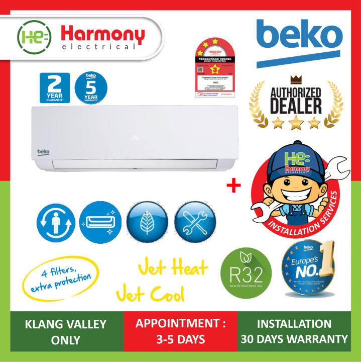 BEKO BLFOM 180 / BLFOM 181 2.0hp Air Conditioner Non Inverter Air Cond