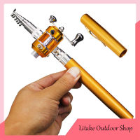 1M แบบพกพา Telescopic Mini Fishing Pole Ultralight ปากการูปร่างตกปลา Rod อุปกรณ์ตกปลาสำหรับกลางแจ้ง River Lake