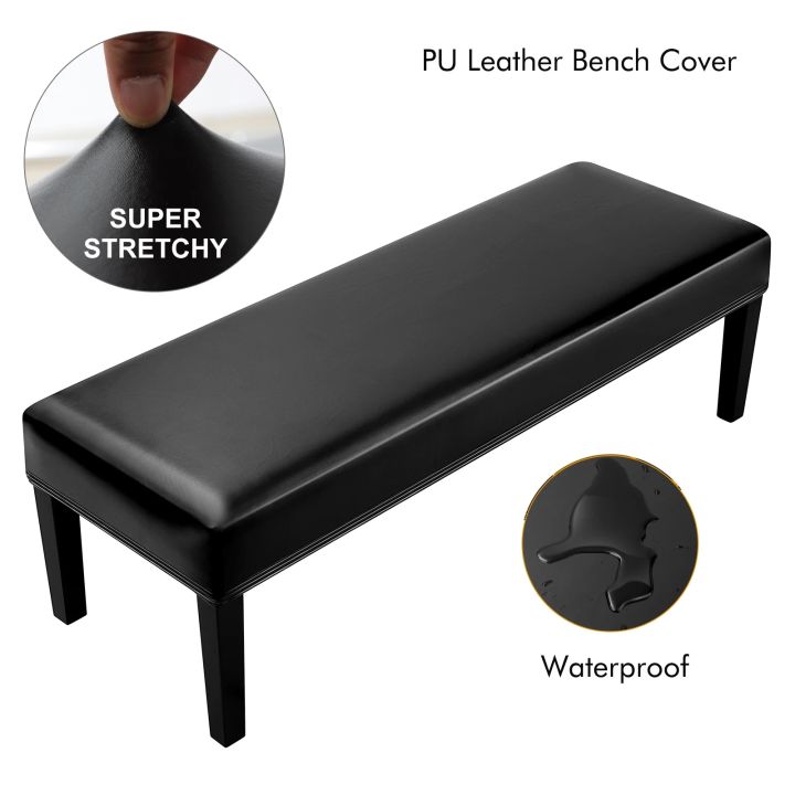 Dining Room Bench Covers Stretch Pu Leather Waterproof Bench