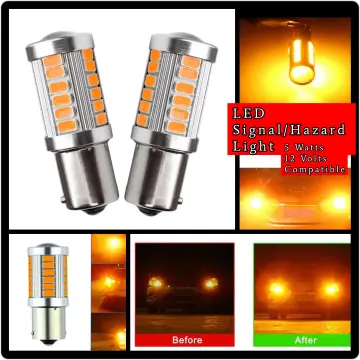 2 X 1156 BA15S LED Lights Amber Orange Car Indicator Turn Signal Globe  Bulbs 12V