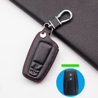 ❁❂❀ Popular 100 Leather Key Chain Case Cover For Toyota C-HR CHR Rav4 Corolla Camry Avalon Land Cruiser Prado Prius 2018 2019 2020