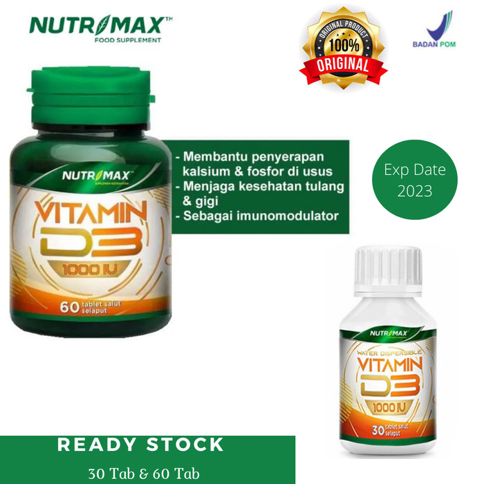 nutrimax vitamin d3 1000 iu ( isi 60 tablet) 30pc (H6M1) vitamin d3