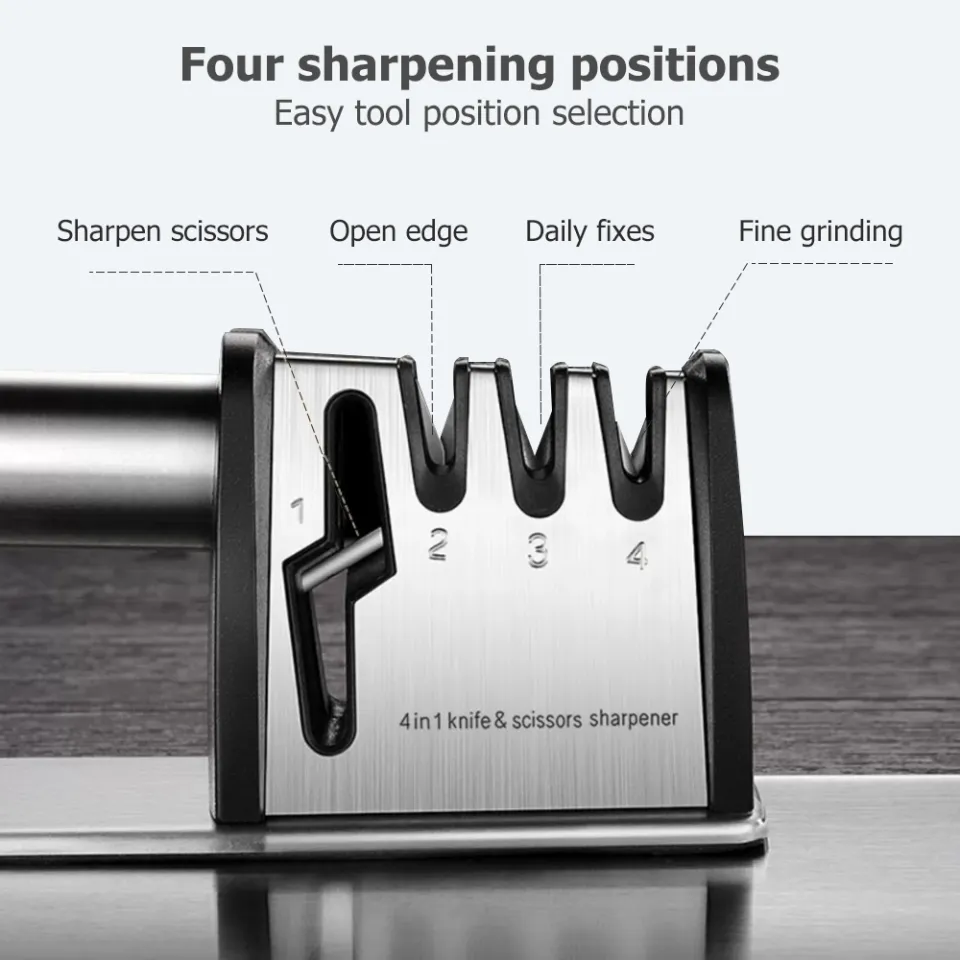 EchoHome 4 In 1 Knife and Scissors Sharpener Household Whetstone