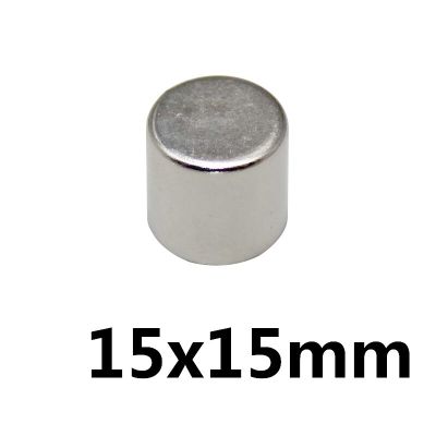 1ชิ้น แม่เหล็กแรงสูง 15x15 มม. ทรงกระบอก แม่เหล็ก 15x15มิล Magnet Neodymium 15*15mm แม่เหล็กแรงสูง Neodymium ขนาด 15mm x 15mm แรงดูดสูง 15x15mm