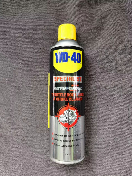 wd40-สเปรย์ล้างปีกผีเสื้อ-450-ml-สเปรย์ทำความสะอาดปีกผีเสื้อ-ขจัดคราบยางเหนียว-ตะกอนน้ำมัน-คราบเขม่า-น้ำยาล้างคาร์บูเรเตอร์-น้ำยาล้างปีกผีเสื้อ