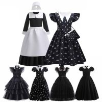 【CC】 2023 New Addams Costume Kids Dresses Easter Costumes 3-12Y