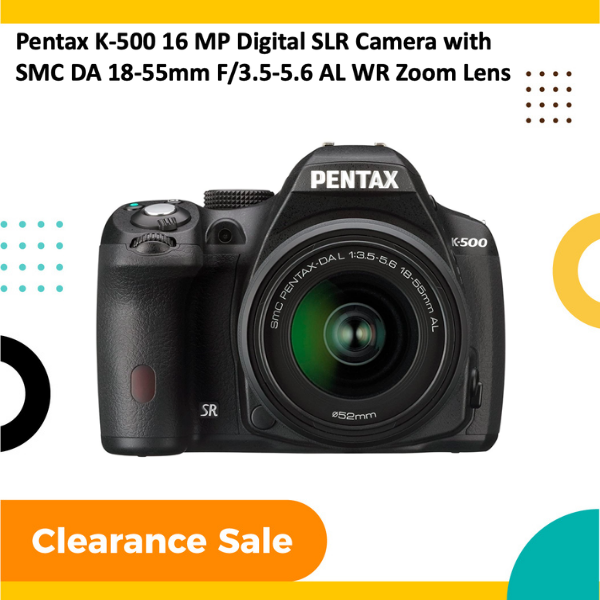 Clearance Sales) Pentax K-500 16 MP Digital SLR Camera with SMC DA 18-55mm F /3.5-5.6 AL WR Zoom Lens Lazada Singapore